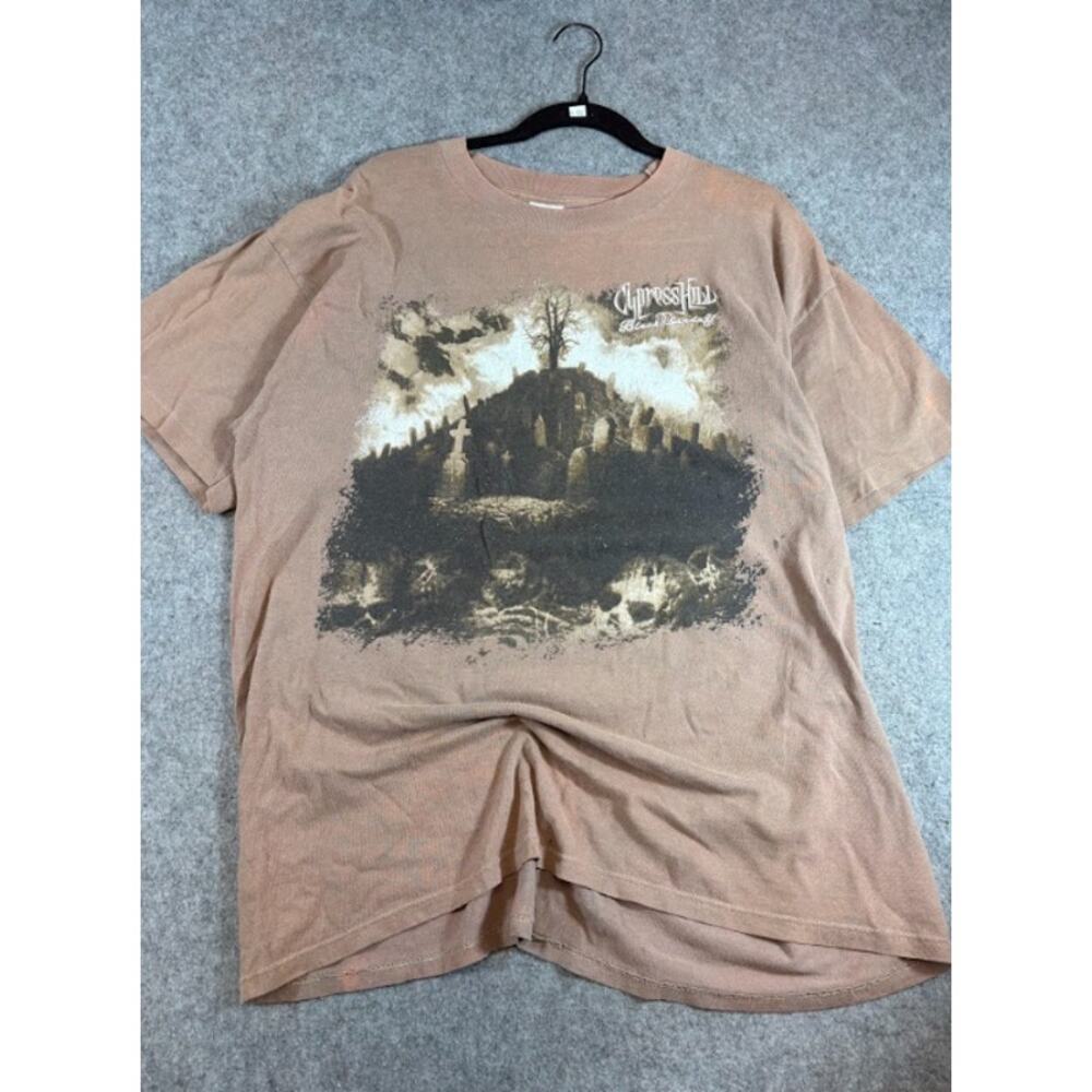 VTG 90s Cypress Hill Black Sunday Tour Shirt Men XL Brown Rap Hip Hop Streetwear
